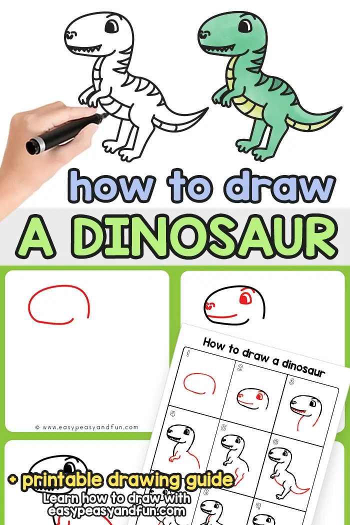 How to Draw Dinosaur Step by Step