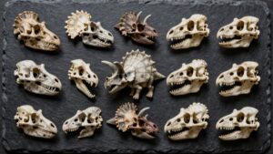 detailed prehistoric skull models