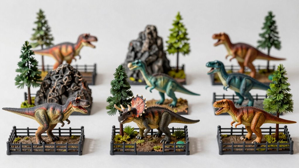 dinosaur figure sets with fences