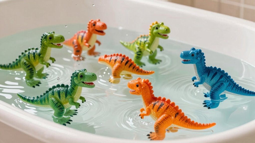 floating dinosaur bath toys