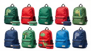 fourteen piece dinosaur school set