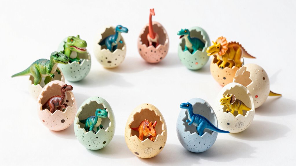 fourteen prehistoric egg surprises