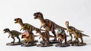 fourteen roaring prehistoric toys