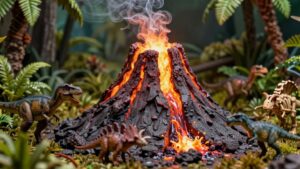 fourteen volcanic dinosaur playsets