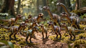 realistic roaring dinosaur figures