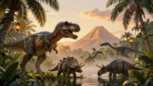 roaring 2026 dinosaur party backdrops