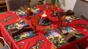 roaring 2026 dinosaur party tablecloths