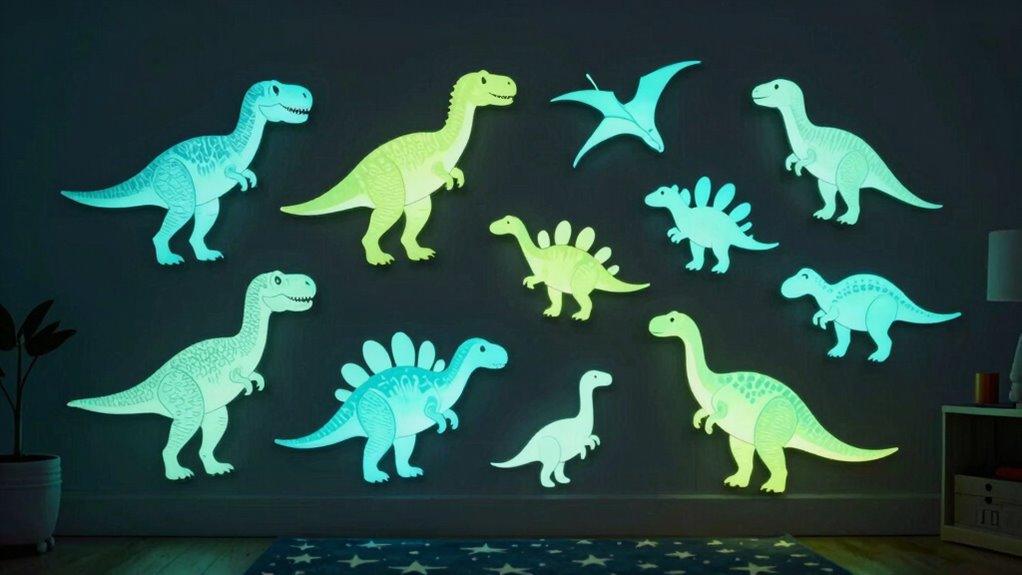 top 12 glow dinosaur decals