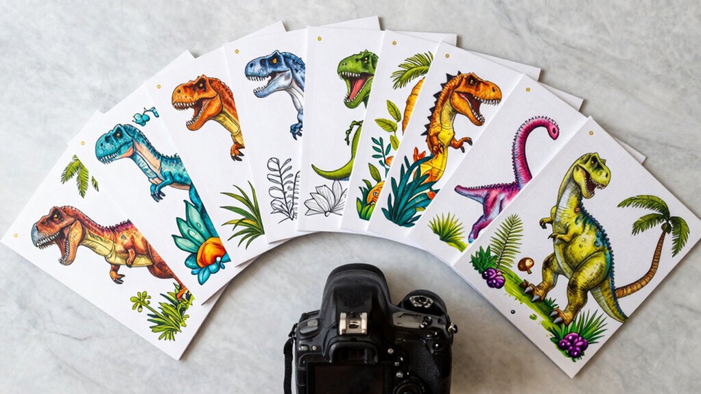 top dinosaur coloring set