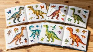 top eight dinosaur sticker books