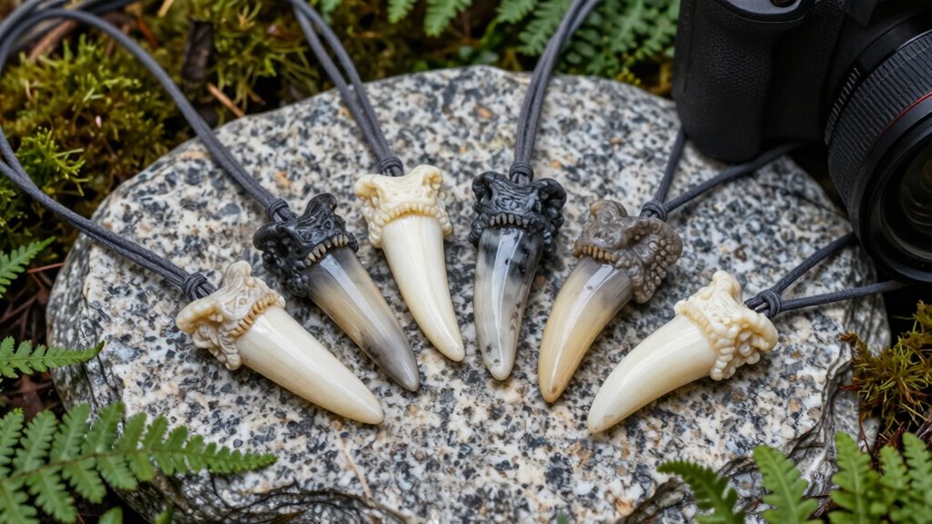 top t rex tooth necklaces