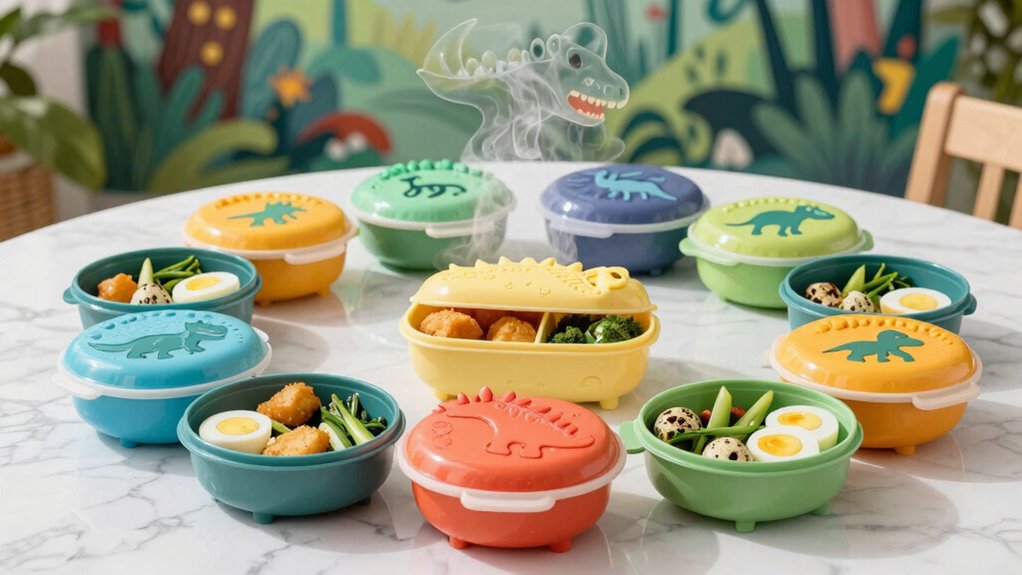twelve dinosaur bento picks