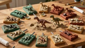 twelve dinosaur excavation kits