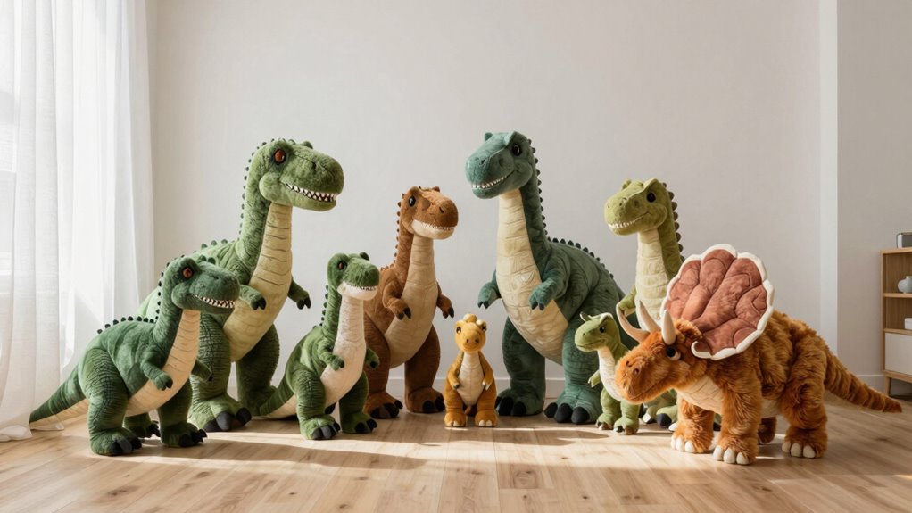 twelve huge huggable dinosaur plush